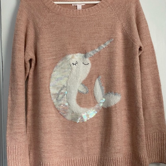 Petite Updated Coll Graphic Tunic Sweater size medium petite - Picture 2 of 6